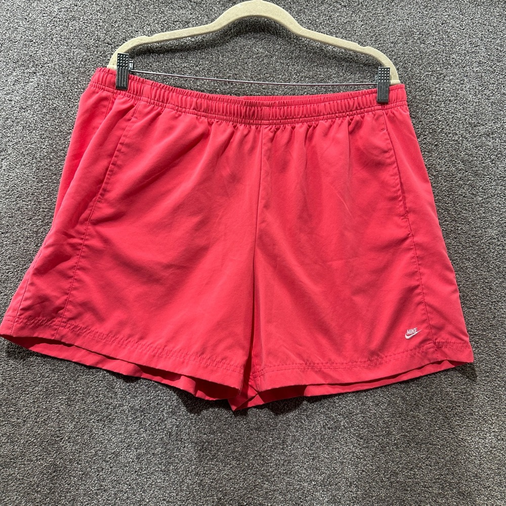 Nike Womens XL Pink Athletic Running Shorts Elastic Drawstring Waist Sporty Gym